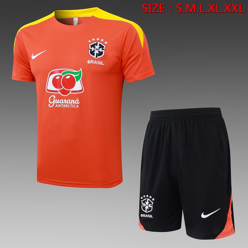 Brazil Orange, Yellow and Black Short Sleeve Training Set