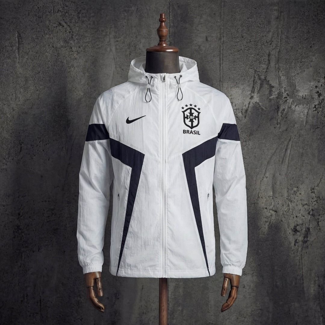 Brazil White and Black Windbreaker