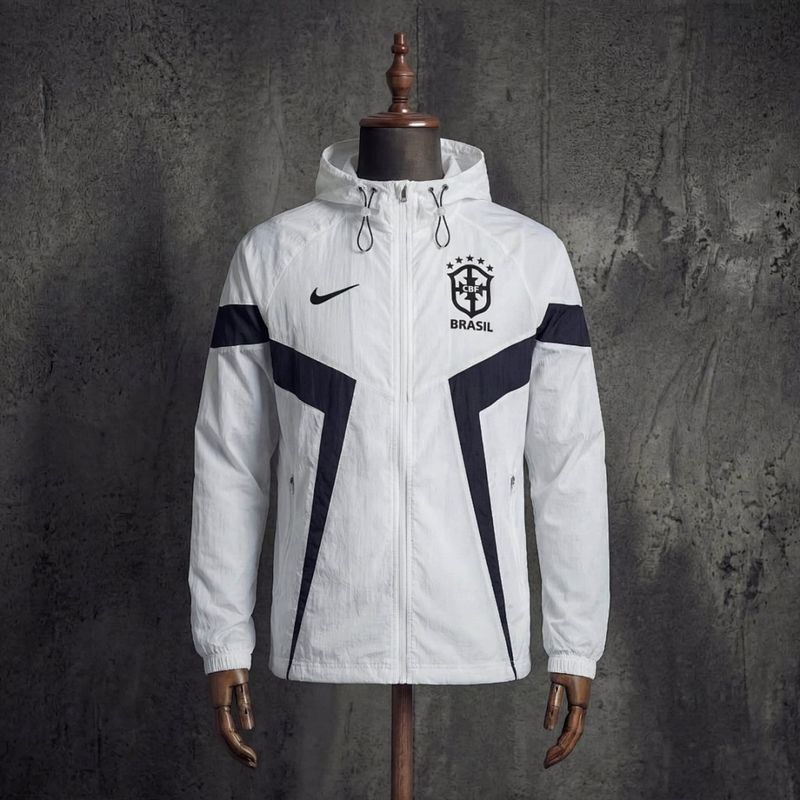 Brazil White and Black Windbreaker