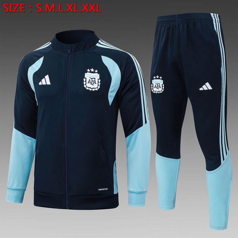 Argentina Navy and Powder Blue Long Sleeve Tracksuit Set