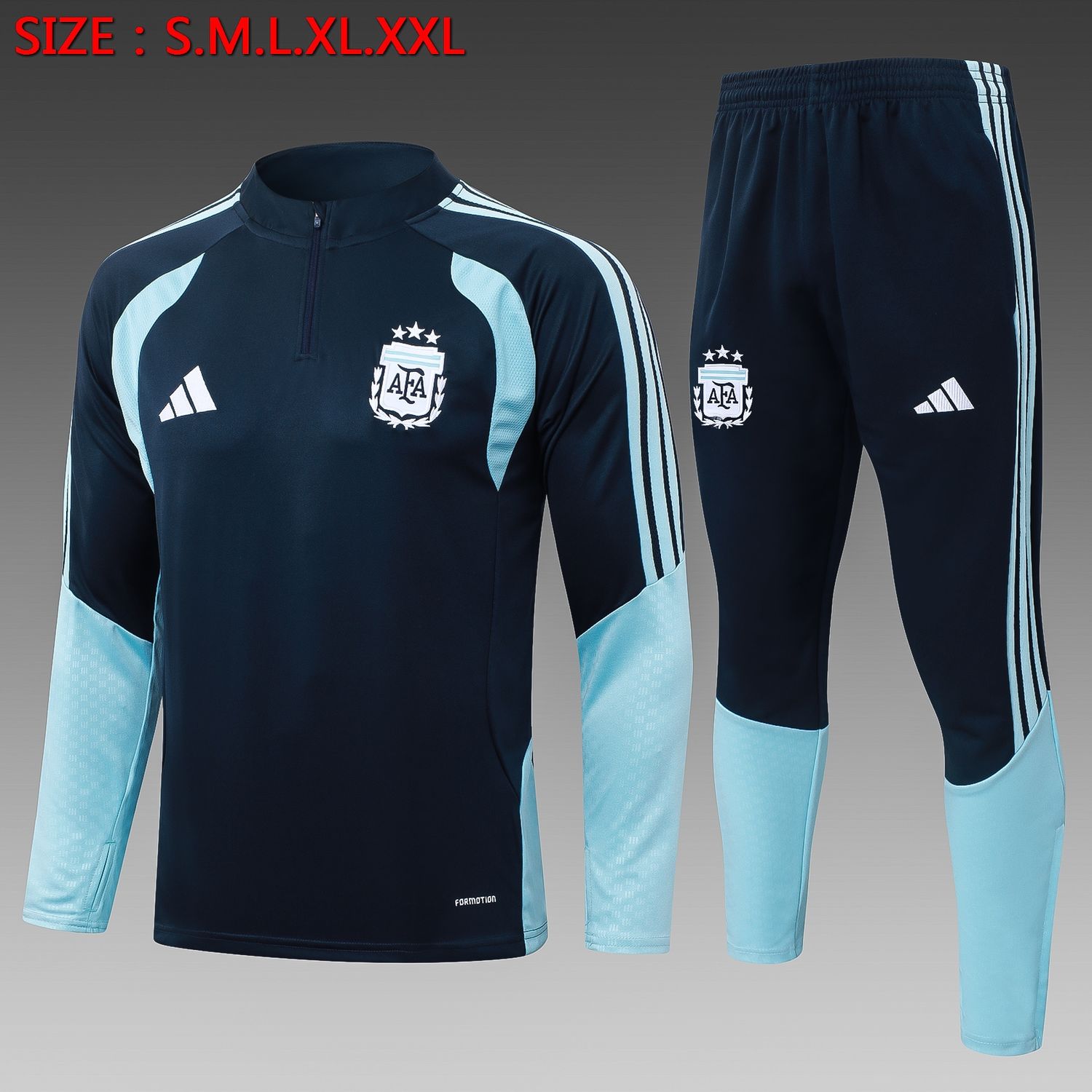 Argentina Navy and Powder Blue Long Sleeve Training Set