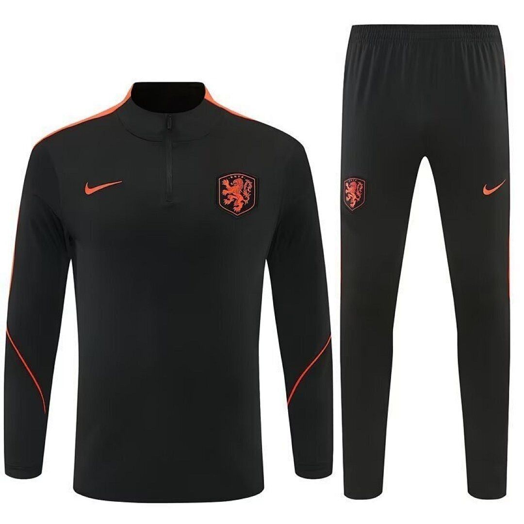 Netherlands Black Long Sleeve Training Set