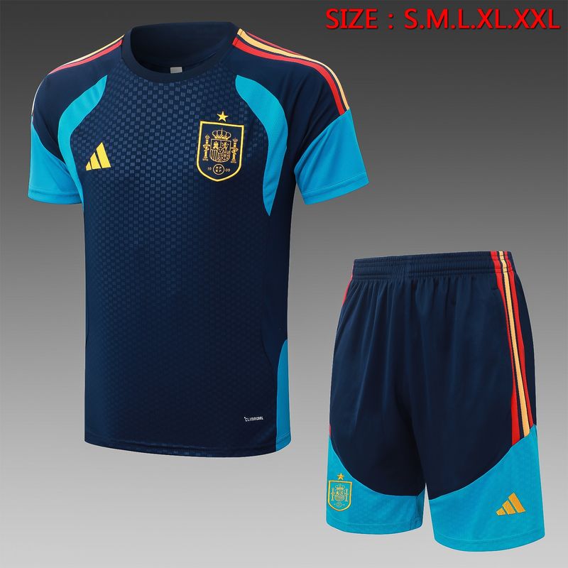 Spain Navy and Blue Short Sleeve Training Set