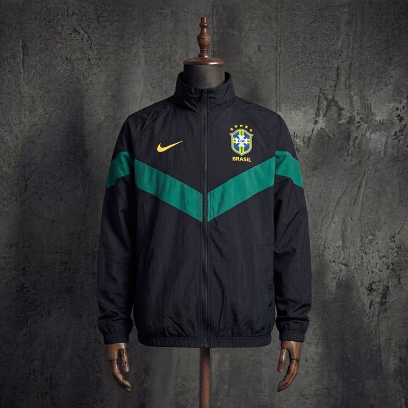 Brazil Black and Green Windbreaker