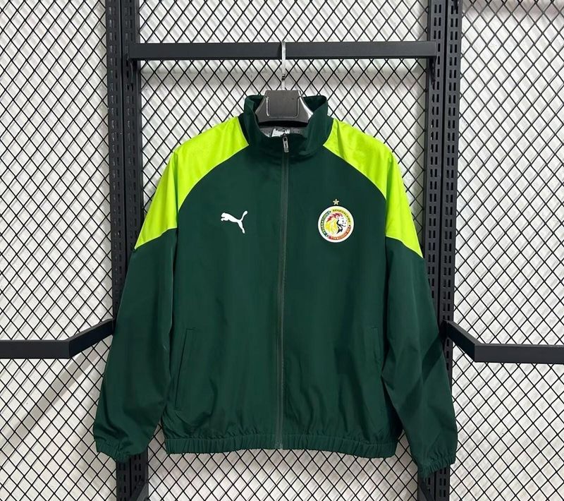 Senegal Bottle and Lime Green Windbreaker
