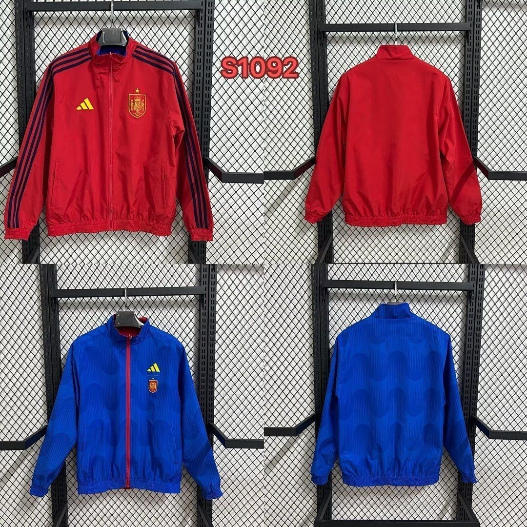 Spain Blue and Red Reversible Windbreaker