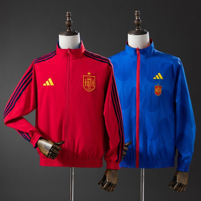 Spain Blue and Red Reversible Windbreaker Spain Blue and Red Reversible Windbreaker