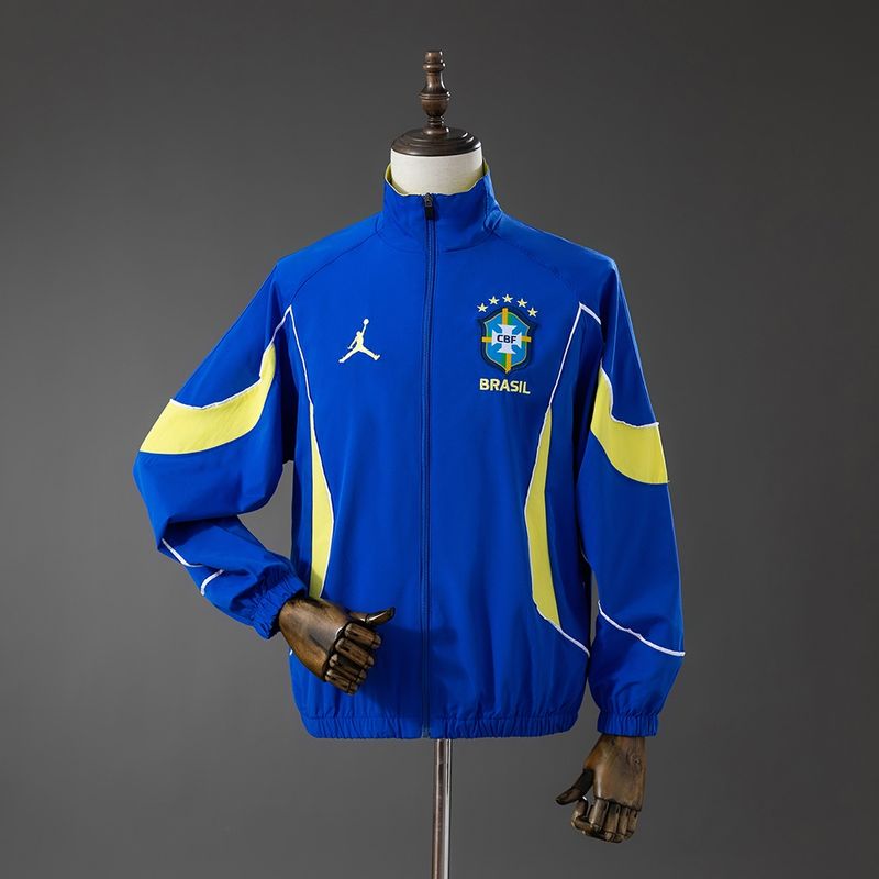 Brazil Blue and Yellow Windbreaker