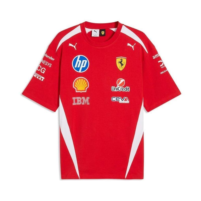 Ferrari Red and White Crewneck Racing Suit 