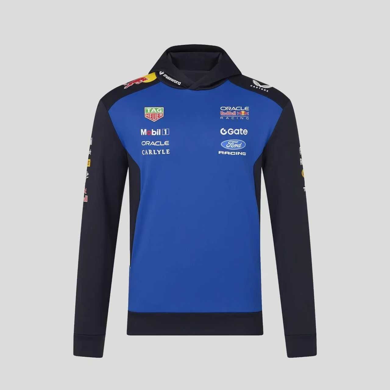 Red Bull Blue and Navy Hooded Jacket