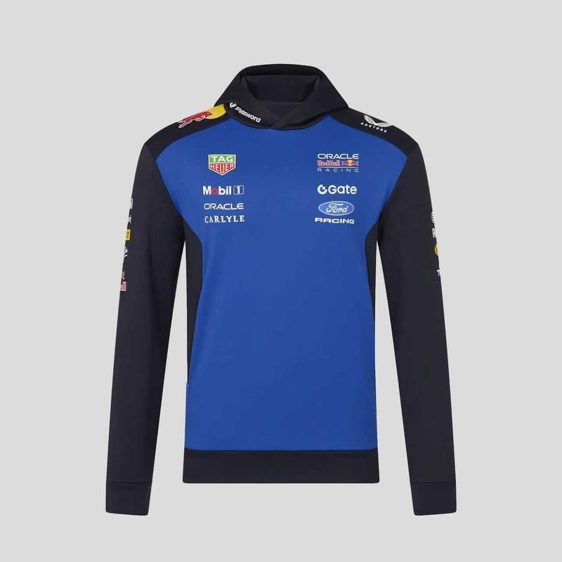 Red Bull Blue and Navy Hooded Jacket