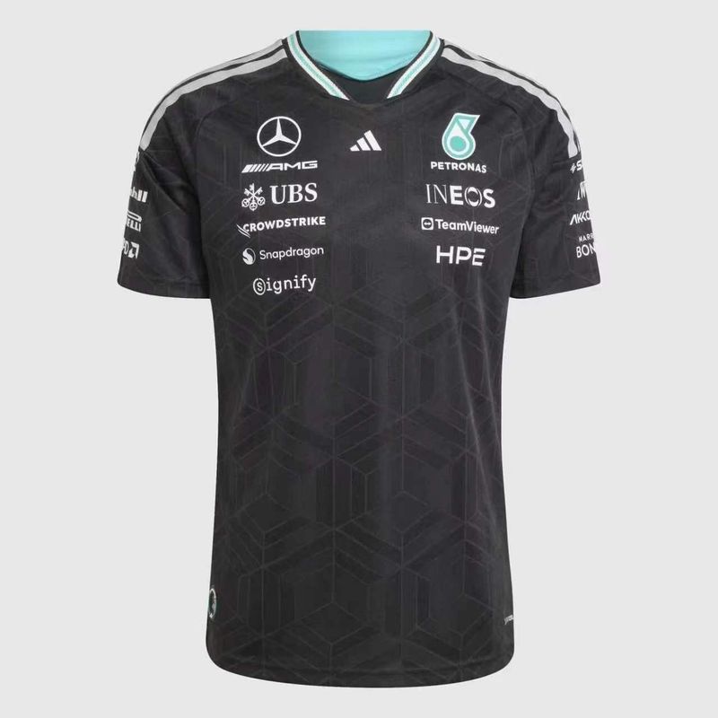 Mercedes Black & Aqua Crewneck Racing Suit