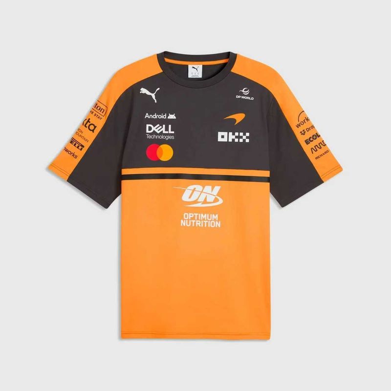 McLaren Black and Orange Crewneck Racing Suit 