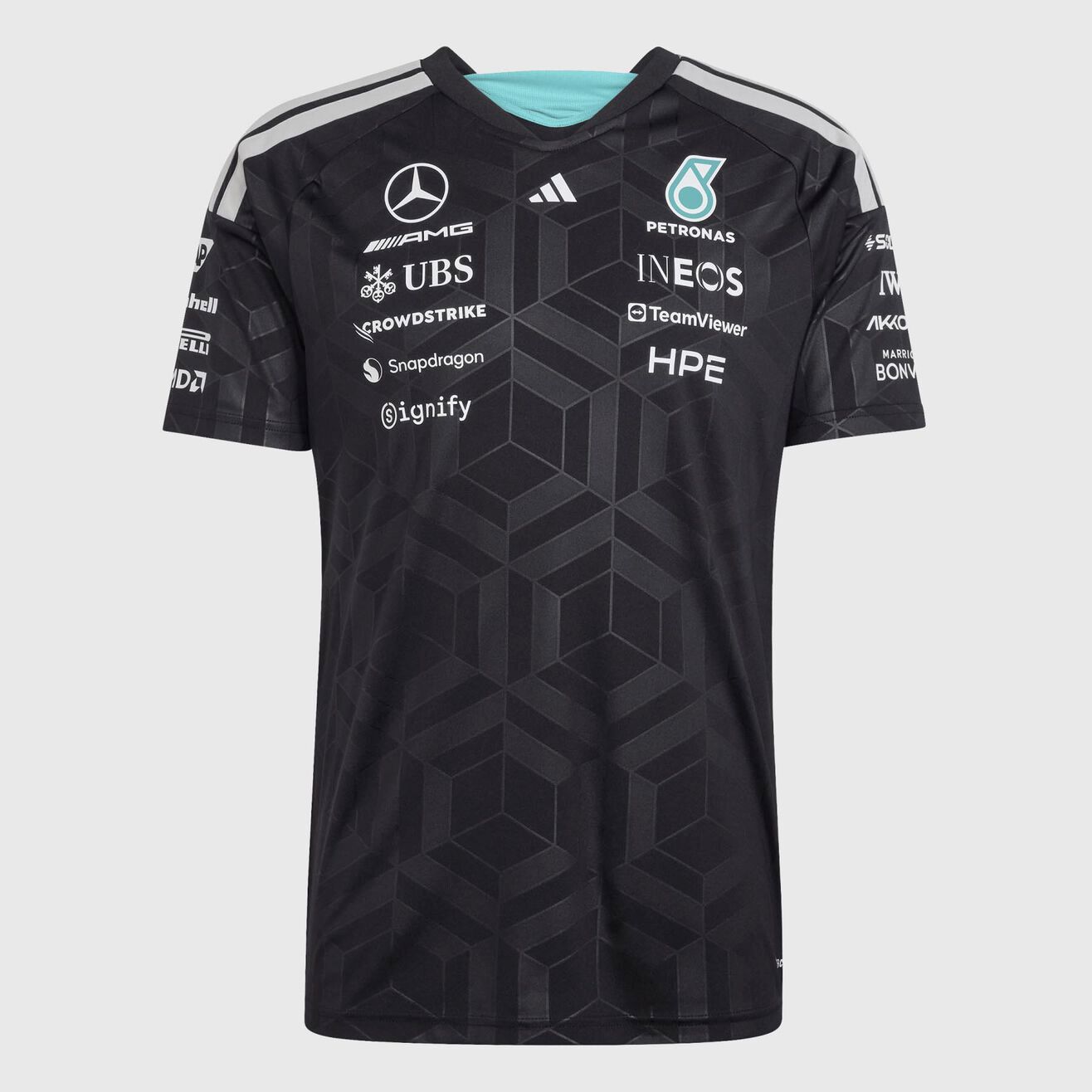 Mercedes Aqua & Black Crewneck Racing Suit