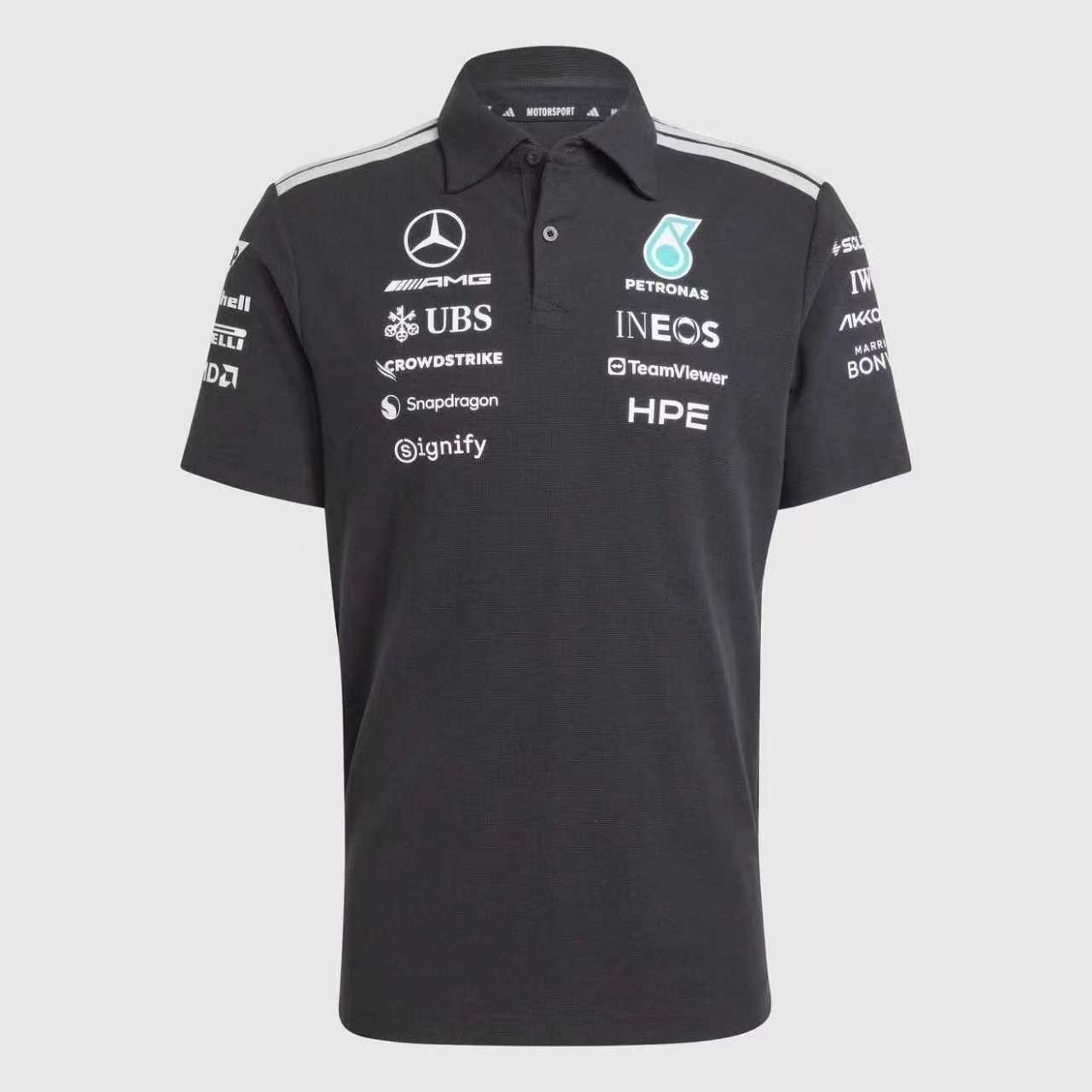 Mercedes Black Collar Racing Suit