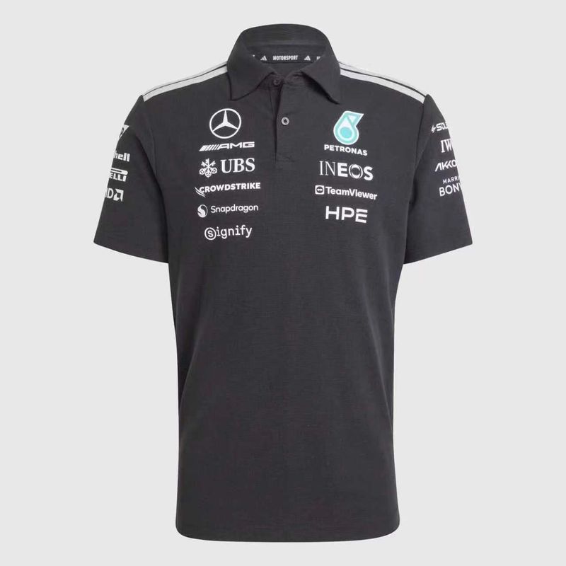 Mercedes Black Collar Racing Suit