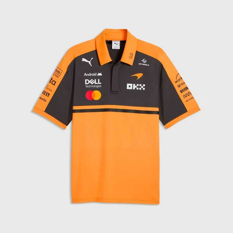McLaren Black and Orange Collar Racing Suit 