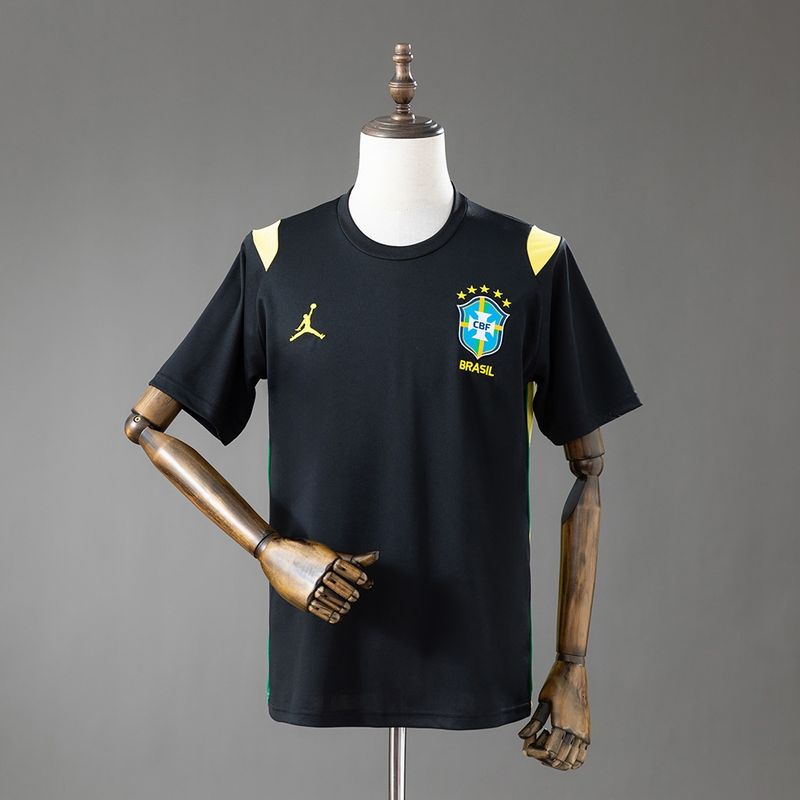 Brazil Black and Yellow Jordan Special Stadium Jersey Brazil Black and Yellow Jordan Special Stadium Jersey