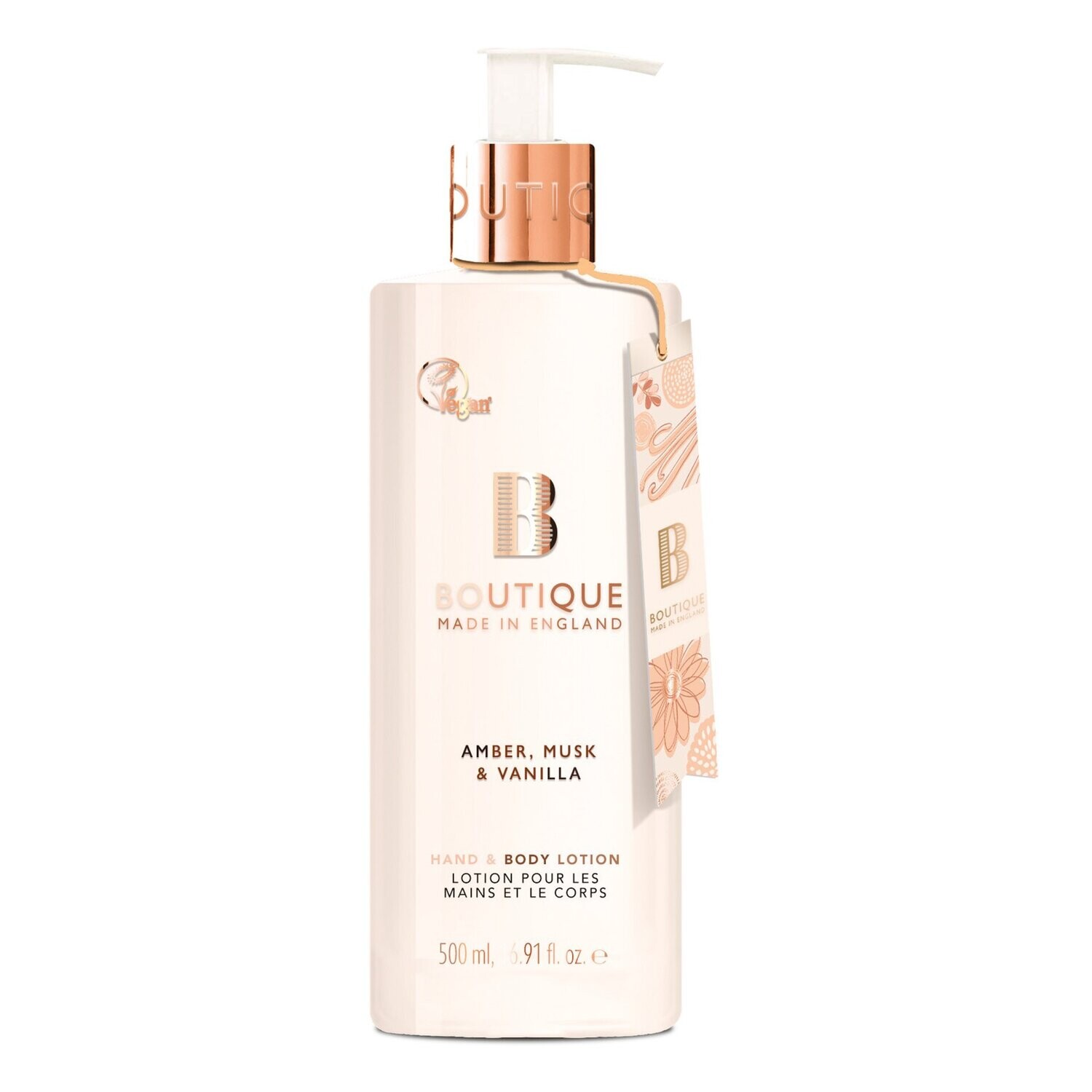 Boutique Amber, Musk & Vanilla Hand & Body Lotion 500ml
