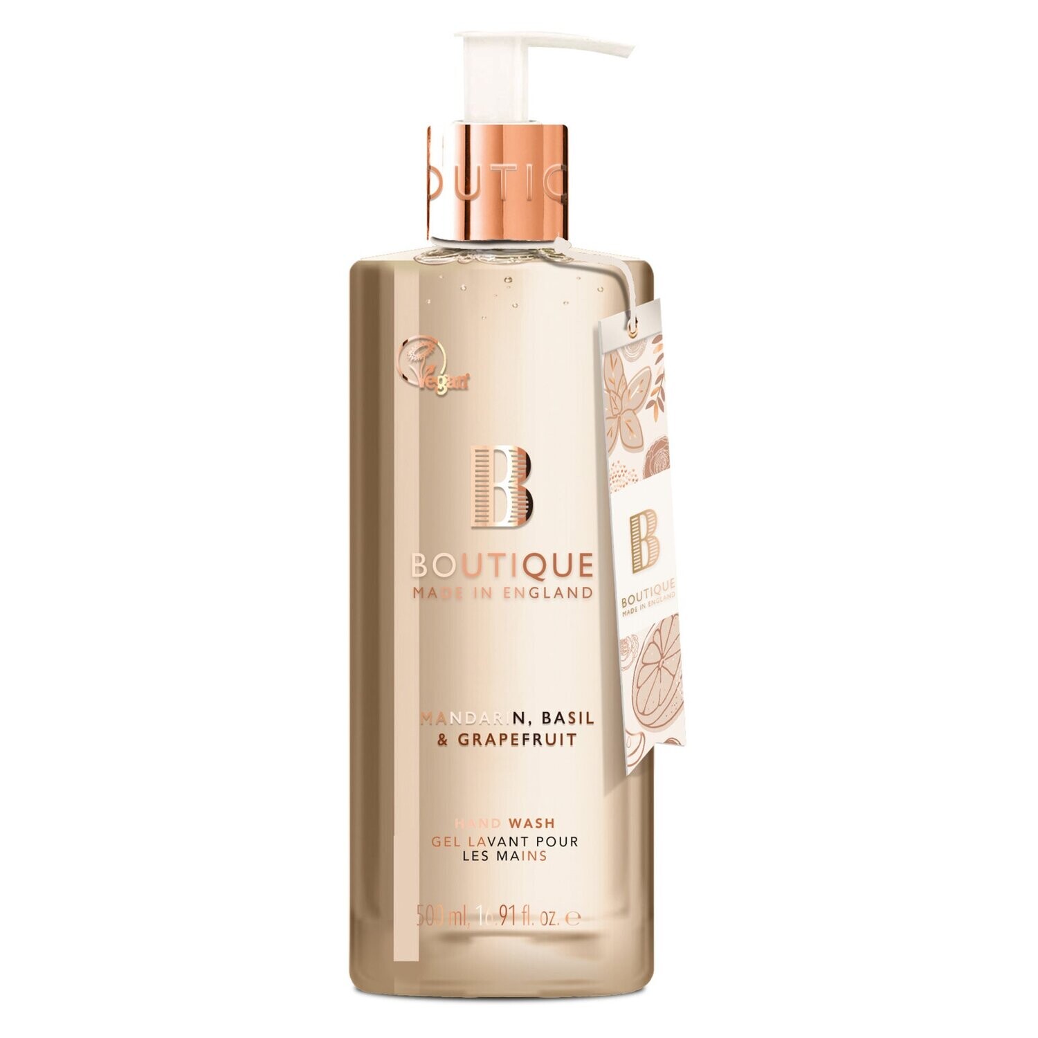 Boutique Mandarin, Basil & Grapefruit Hand Wash 500ml