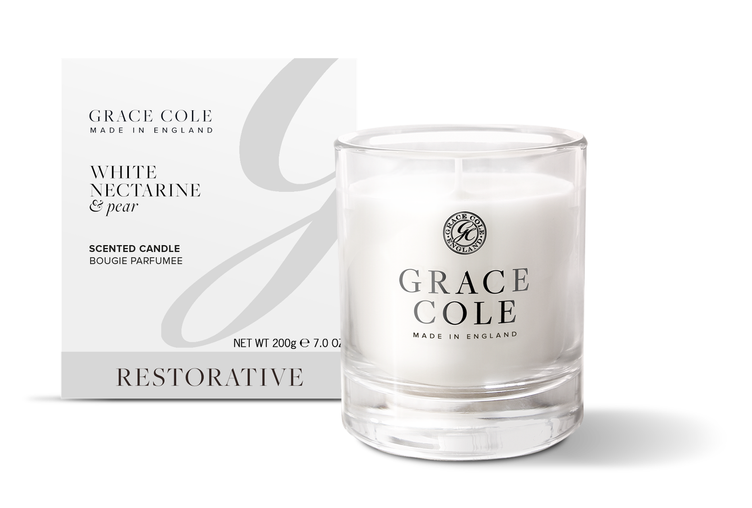 White Nectarine & Pear Duftkerze 200g