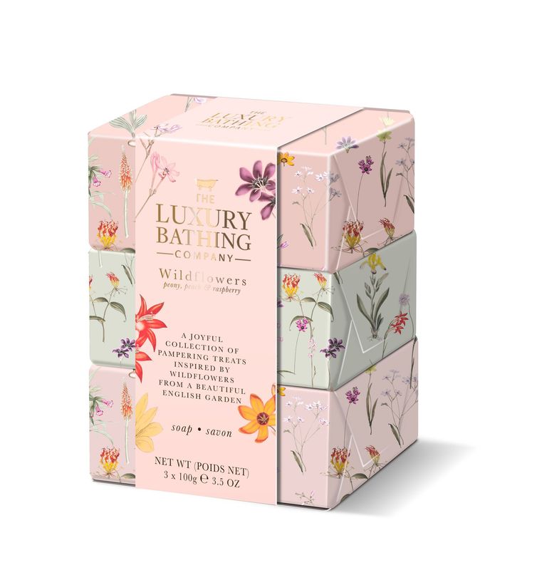 Geschenkset Wild Flower 3x100g Soap Set Geschenkset Wild Flower 3x100g Soap Set