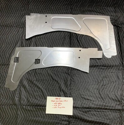 1981-87  STOCK INNER FENDER FILLERS WITH BATT AND AC CUTOUTS