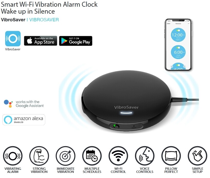 Smart Wi-Fi Vibration Alarm Clock