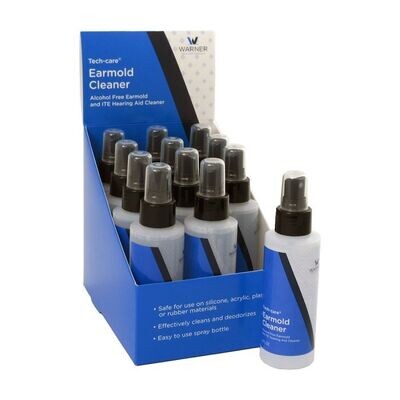 12 pack of Tech-care Earmold Cleaner Spray, 4 oz Bottle
