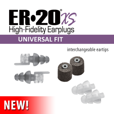 ER•20XS High-Fidelity Earplugs Universal Fit