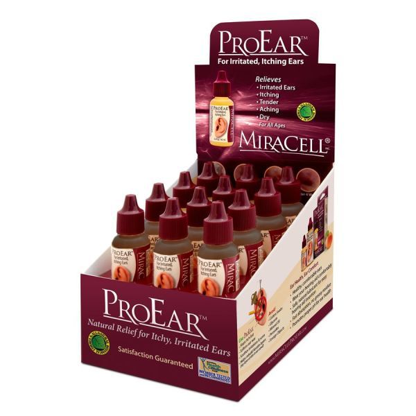 MiraCell ProEar Skin Care Drops, 0.5 oz Display of 12 Bottles