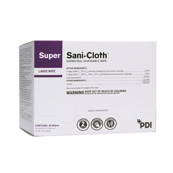 Super Sani-Cloth Large Wipes, 50/Bx Super Sani-Cloth Large Wipes, 50/Bx