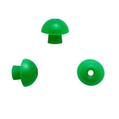 Mushroom-Shaped Eartips - Green, 13mm (100 / bag)