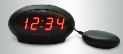 Sonic Traveler Full function travel alarm with bed vibration & USB port