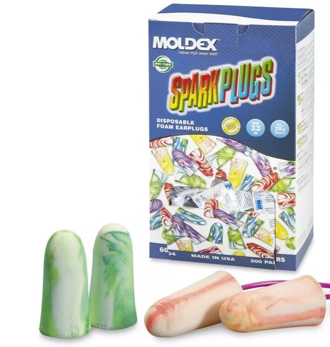 Sparkplugs Foam Earplugs by MOLDEX