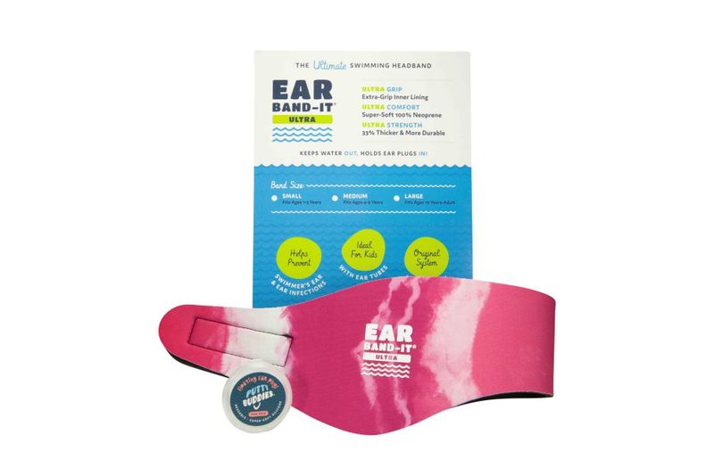 Ear Band-It ULTRA Swimming Headband + Putty Buddies Earplugs