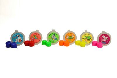 Different colored pairs of floating earplugs