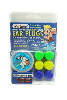 Package of 3 pairs of floating ear plugs for swimming