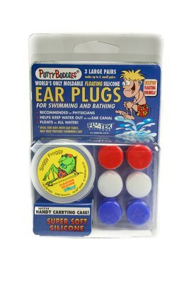 Package of 3 pairs of floating ear plugs for swimming