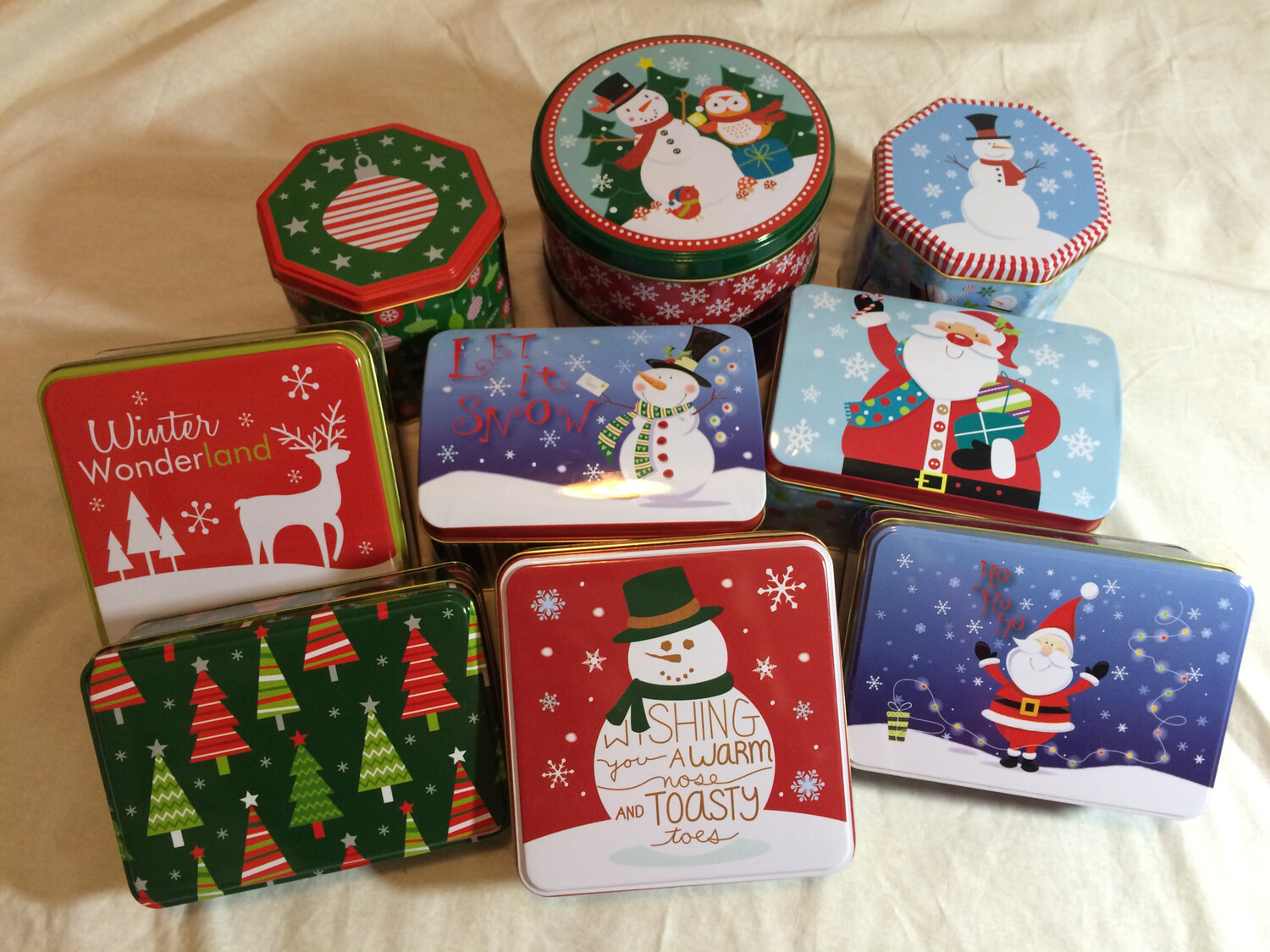 Assorted Holiday Treats in Tin