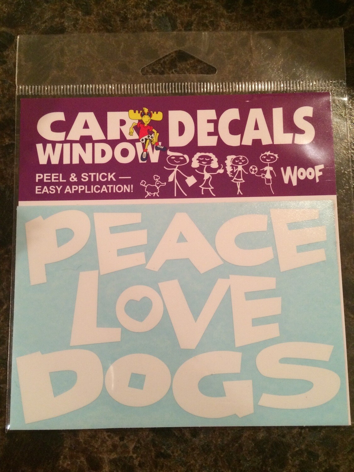 Peace Love Dogs Decal