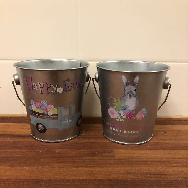 8 oz Healthy Treats In Easter Tin Pail With Handle