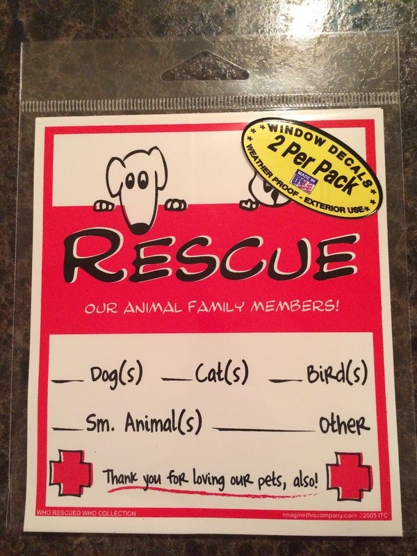 Rescue My Pets Decal