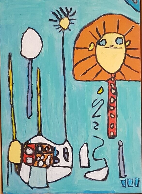 Zon en hondje