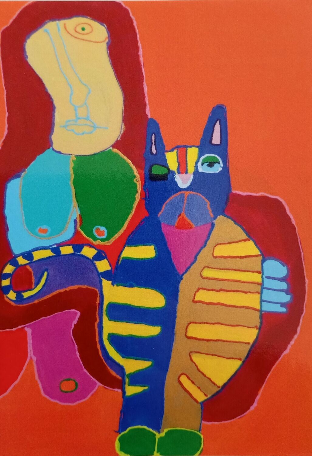 Vrouw en kat