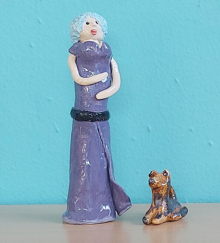 Vrouw met hondje