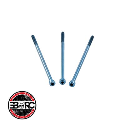 SCREW SET 3x LONG M2X45 TITANIUM, VX4, LIGHT BLUE