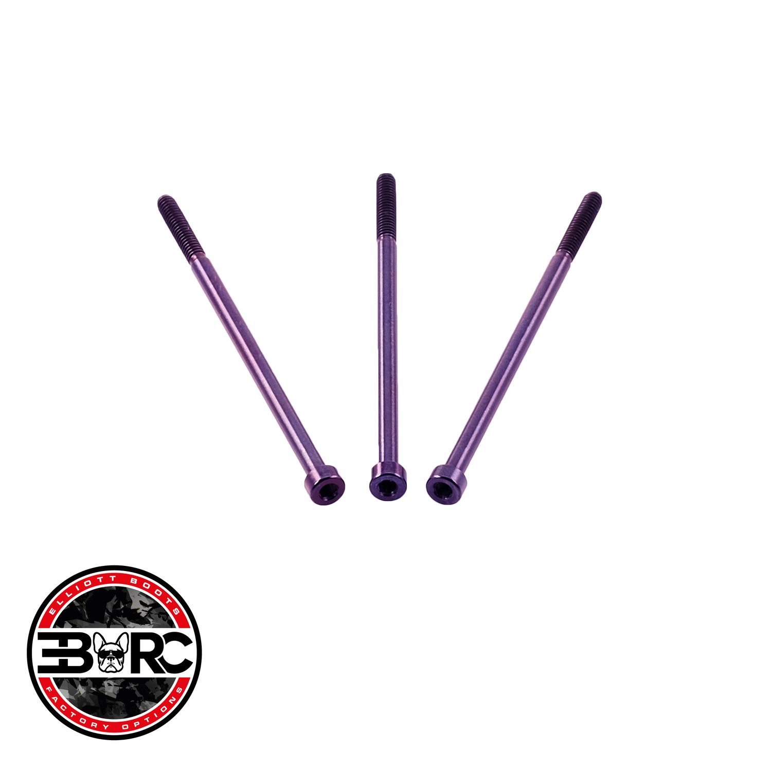 SCREW SET 3x LONG M2X45 TITANIUM, VX4, PURPLE SCREW SET 3x LONG M2X45 TITANIUM, VX4, PURPLE