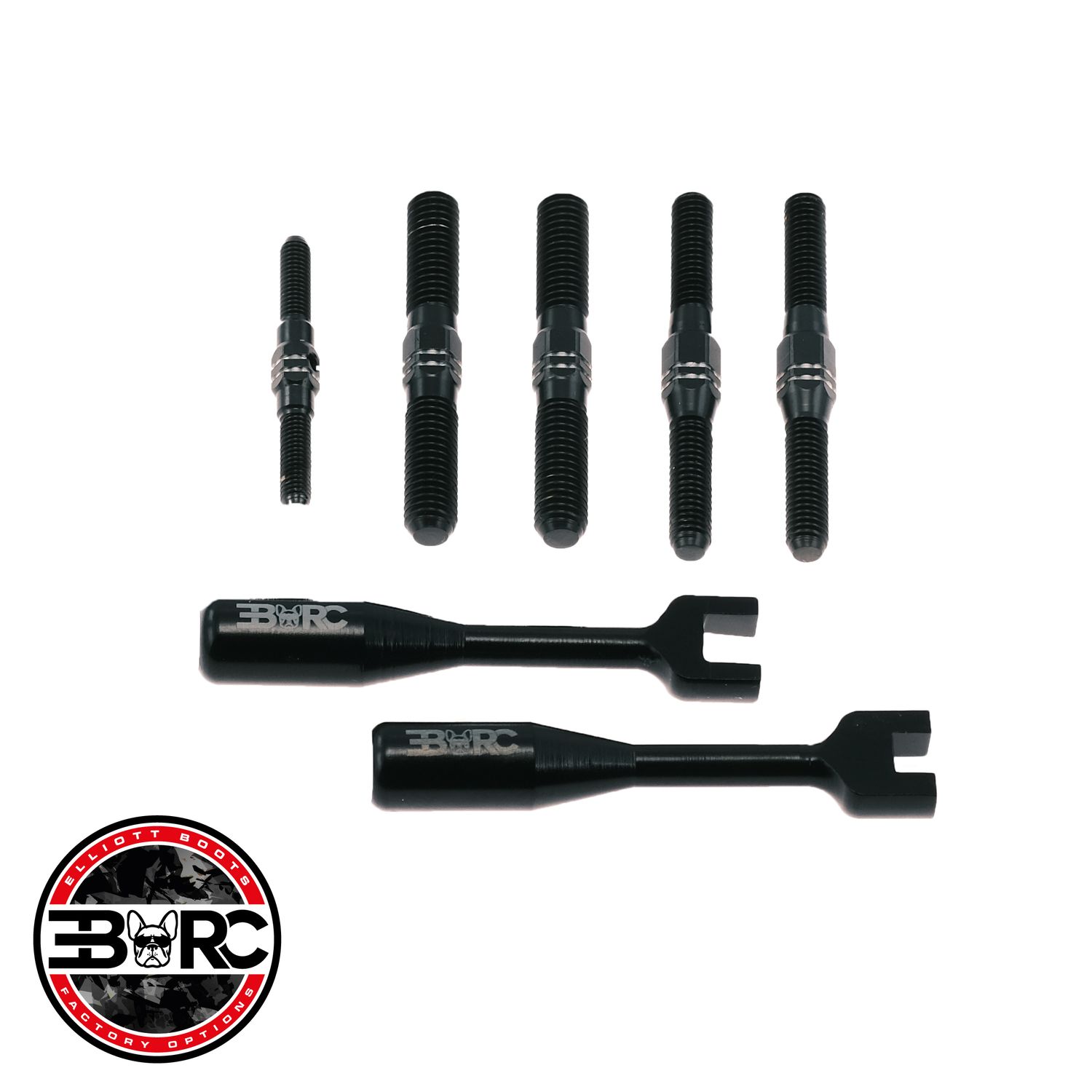 EBRC Titanium Black Coated Turnbuckle Set For SWORKZ S35-4 EVO EBRC Titanium Black Coated Turnbuckle Set For SWORKZ S35-4 EVO