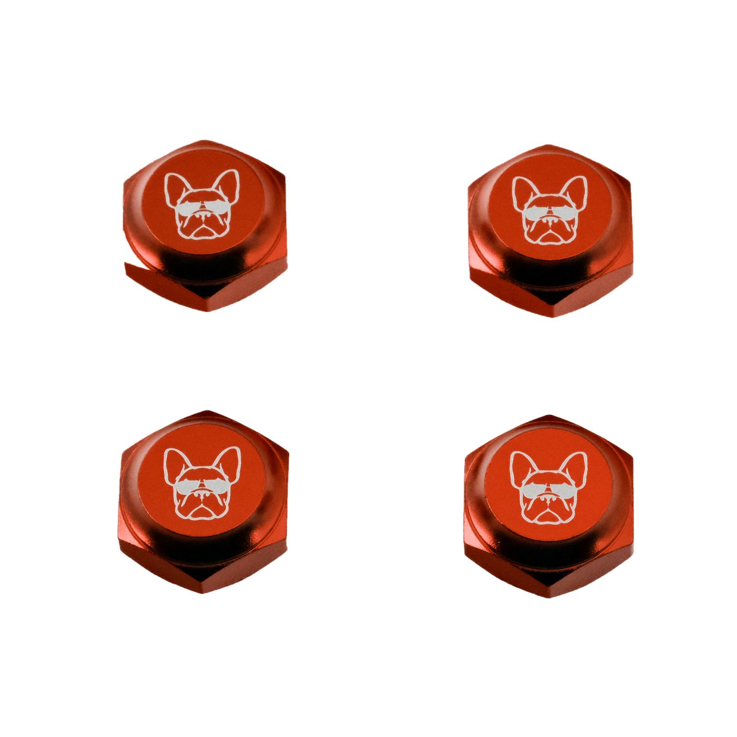 Self-Locking Wheel Nut Red With Cover for 1/8, EBRC